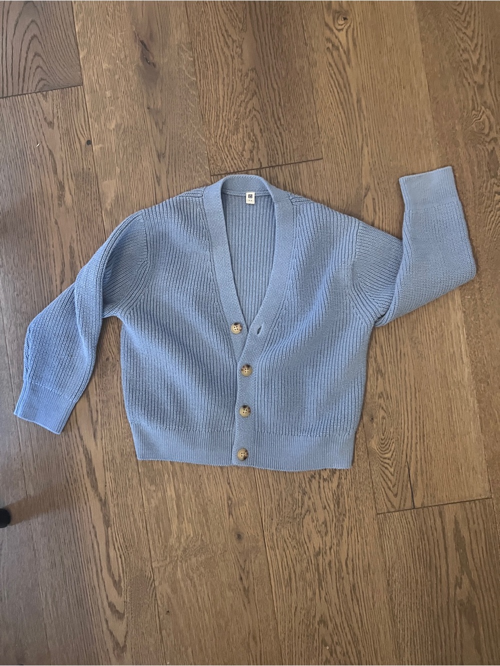 Uniqlo kids Sky Blue V-Neck Button Cardigan